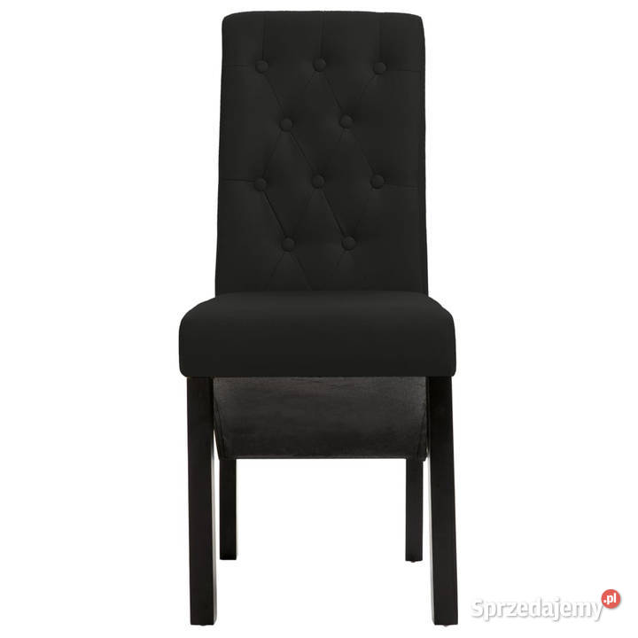 Krzesła stołowe 6 czarne obite tkaniną WM276976 Warszawa