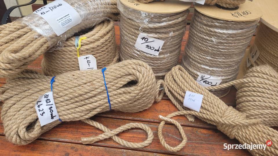 Linka jutowa sznurek fi10mm 20mb lina konopna Warszawa sprzedam