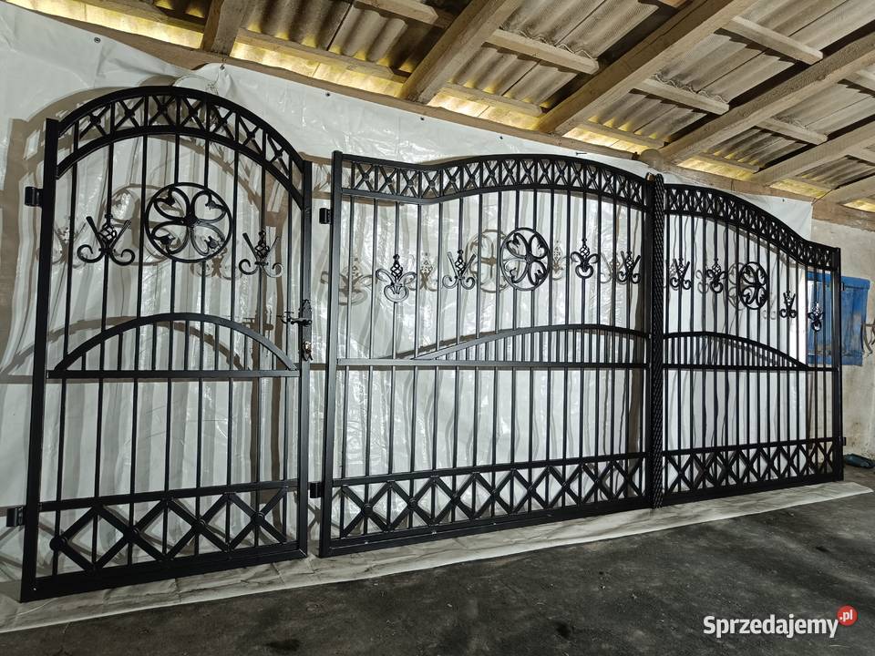 Brama Wjazdowa Dwuskrzydłowa Kuta Pręt Pełny świętokrzyskie Starachowice sprzedam