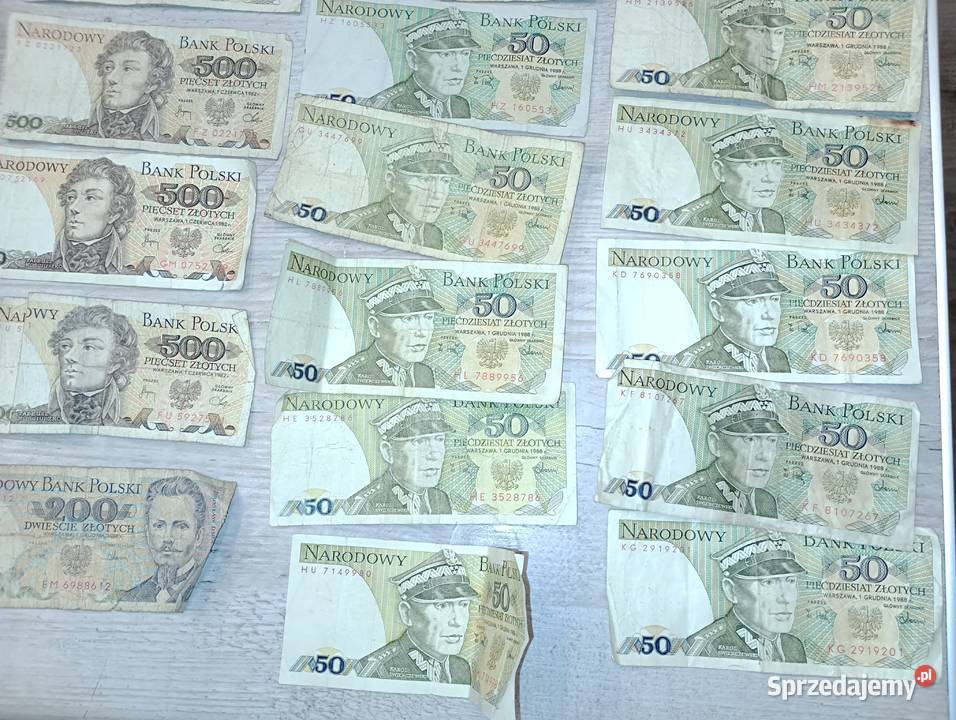 Banknoty PRL 50 100 200 500 33 sztuki Polska
