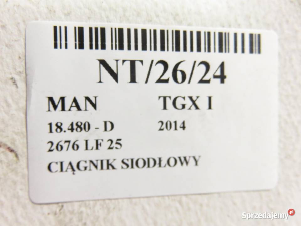 ZACISK LEWY PRZÓD MAN TGX I 18480 EURO 6