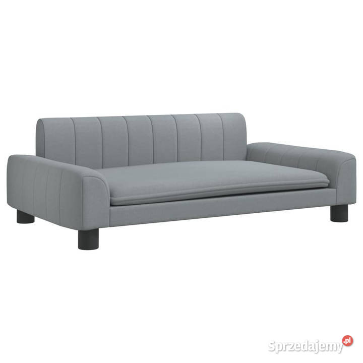 Sofa dzieci jasnoszara 90x53x30 obita tkaniną Warszawa
