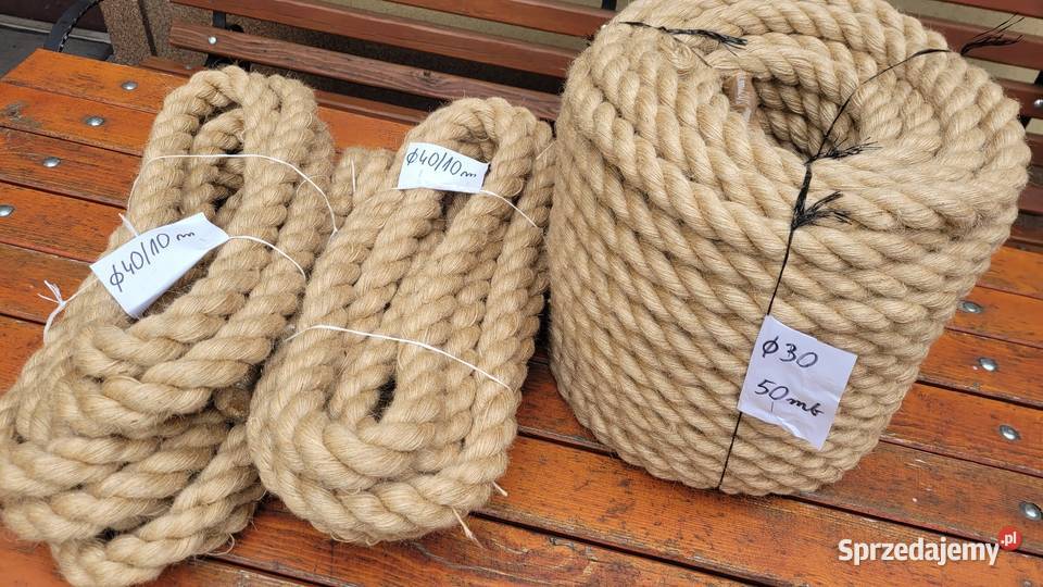 Lina jutowa 40 mm sznur jutowy Naturalna juta Sznury, pasy i łańcuchy