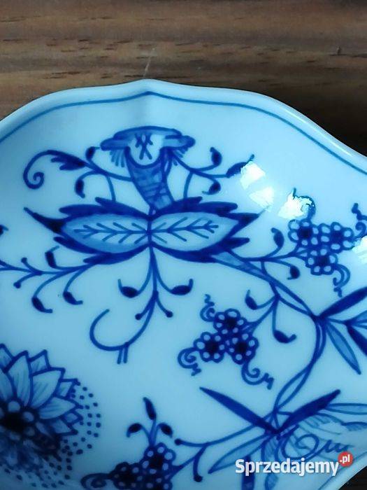 Paterka Miśnia kwiaty kobalt Porcelana i szkło Kraków
