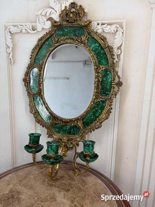Lustro Porcelana Brąz Sygnowane Porcelanowa Rama małopolskie Kraków sprzedam