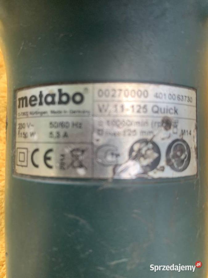 Metabo szlifierka kątowa Stare Zakole sprzedam