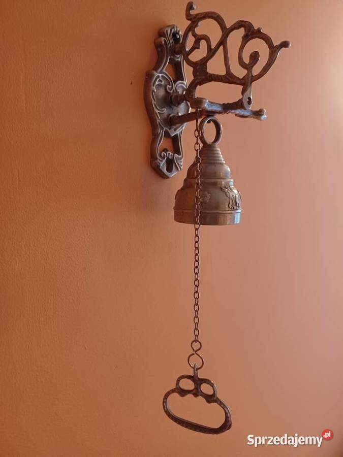 Dzwonek z motywem myśliwskim Mosiądz wielkopolskie Poznań sprzedam