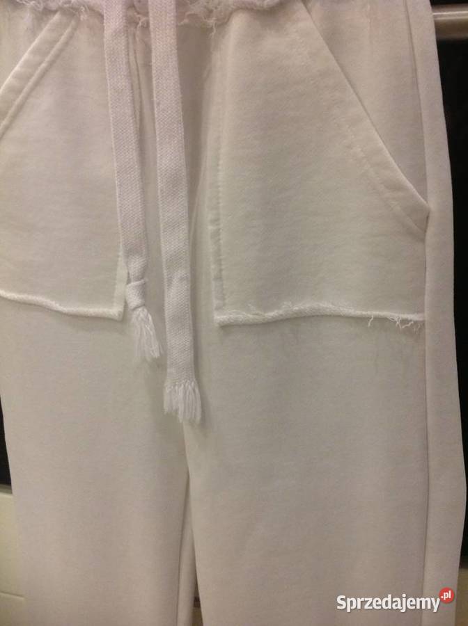 Spodnie Dresowe Damskie OLA VOGA S Białe j NOWE Nowa Sól