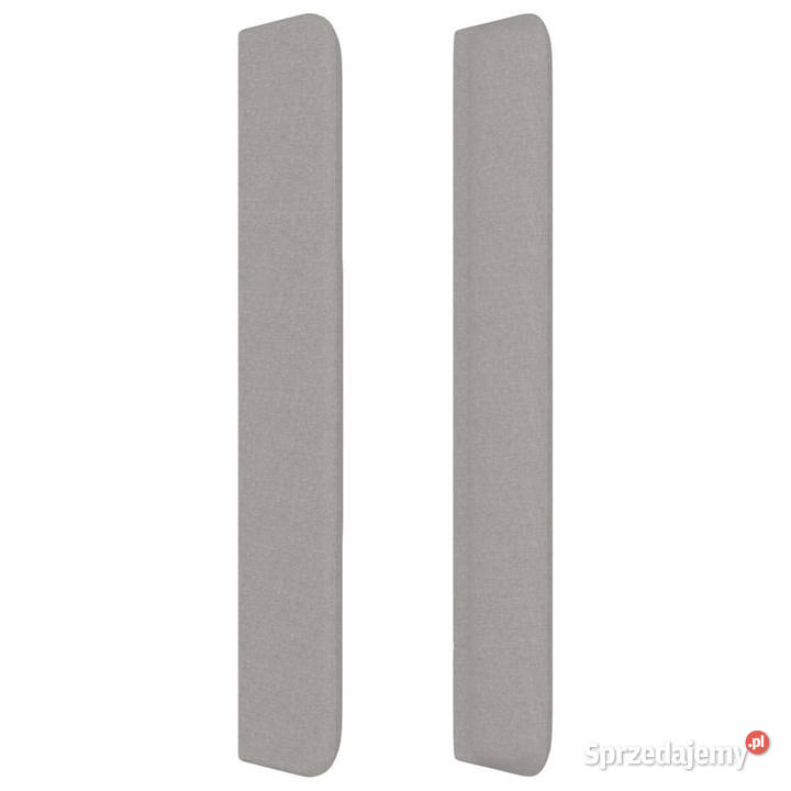 Zagłówek uszak jasnoszary 203x16x118128 tkanina
