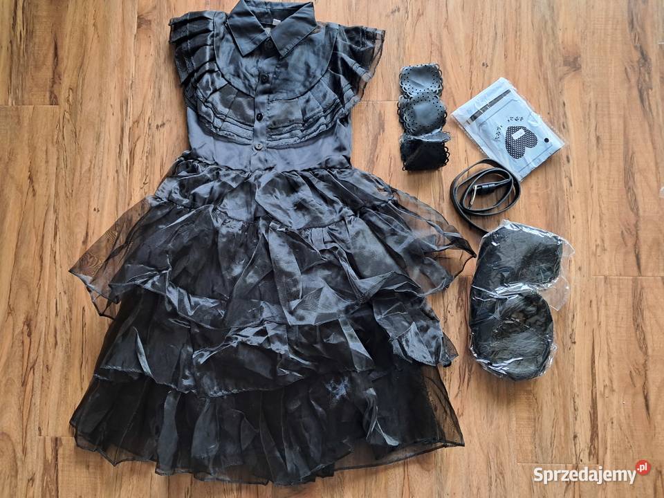 nowy strój Wednesday Addams na wzrost 120 Sandomierz