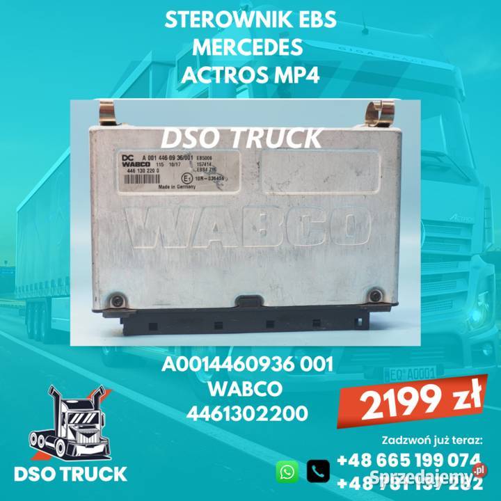Sterownik EBS Mercedes ACTROS MP4 A0014460936 Zawichost