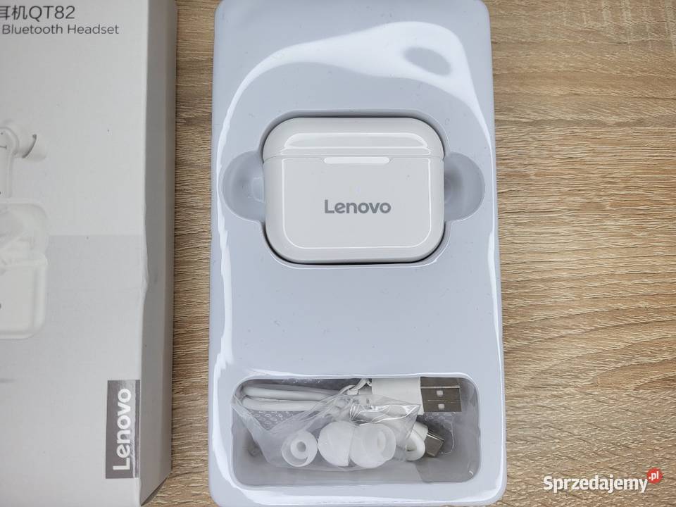 Słuchawki Bezprzewodowe Lenovo QT82 Białe zachodniopomorskie