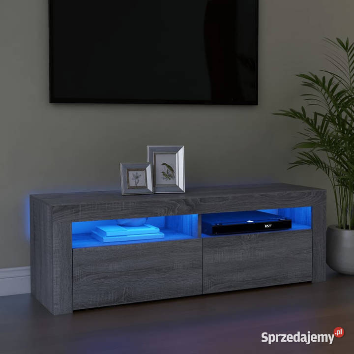 Szafka pod TV z LED szary dąb sonoma 120x35x40 Warszawa sprzedam