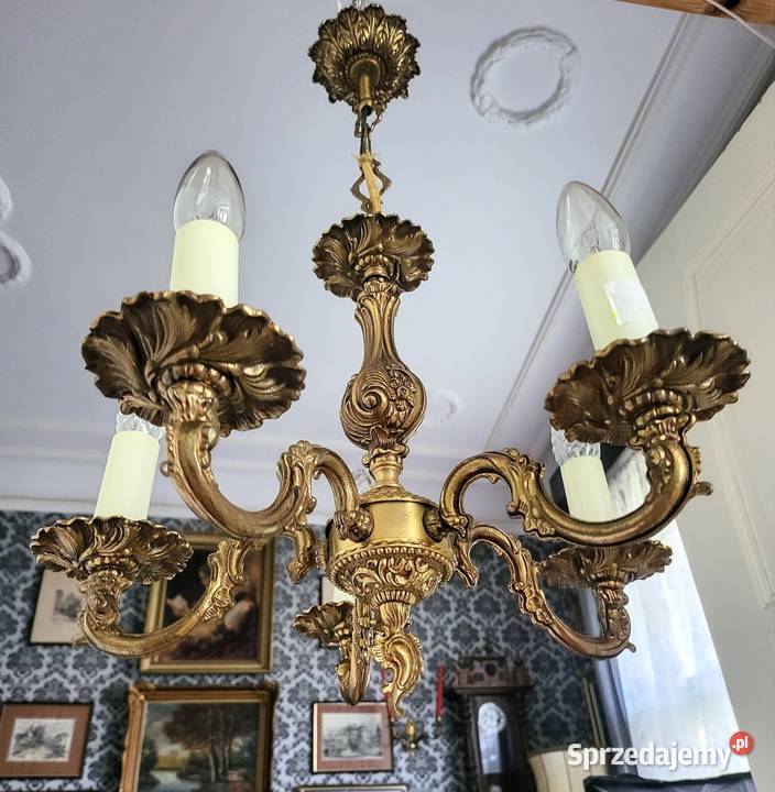 Mały Mosiężny Żyrandol Kalisz