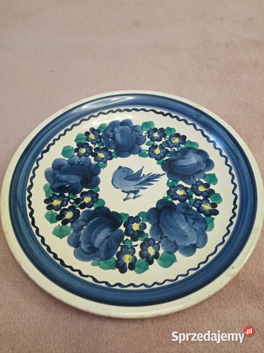 Porcelanowy ręcznie zdobiony ozdobny sygnowany Kraków