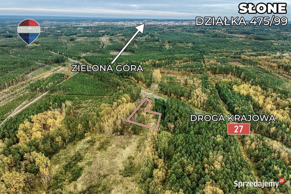 Na sprzedaż działka drodze 27 z MPZG Słone