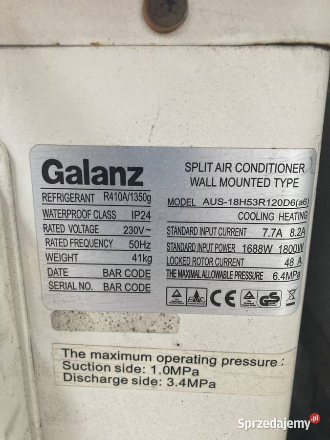 Klimatyzator Galanz z demontażu Pozostałe Ożarów Mazowiecki sprzedam