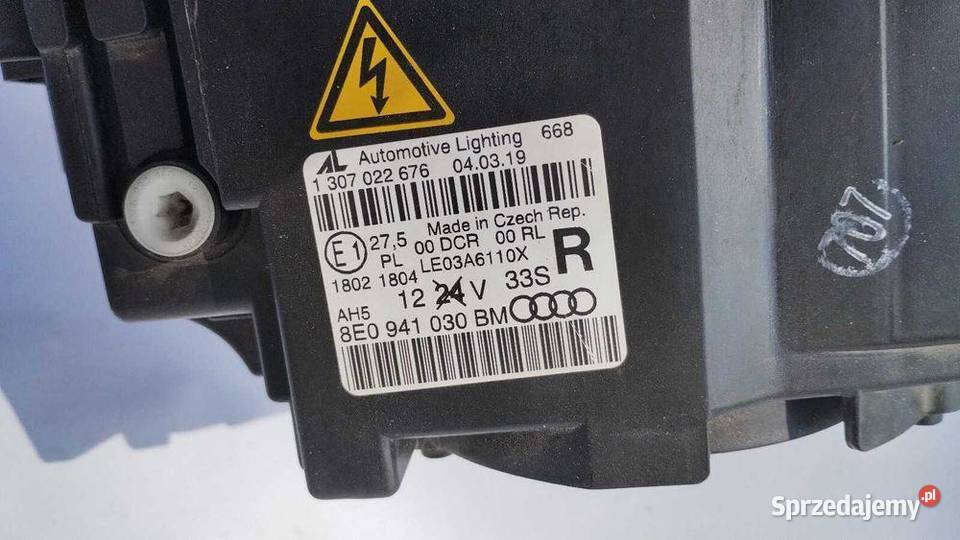 Lampa Przod Xenon Audi A4 B7 8E 8E0 0408r SLine
