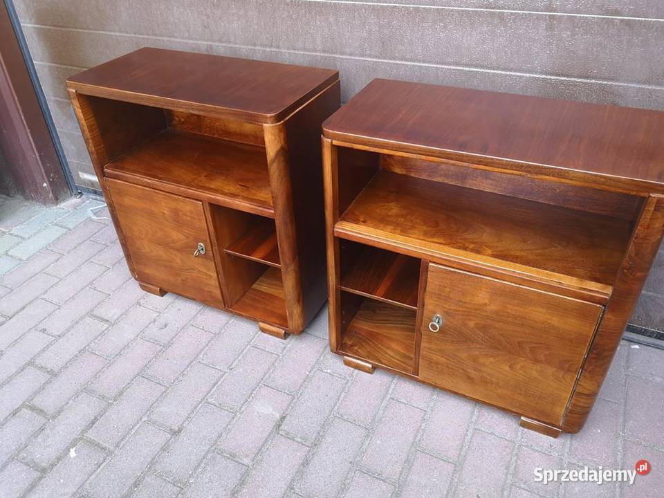 Stoliki Szafki Nocne Art Deco Orzech Stare Antyk sprzedam