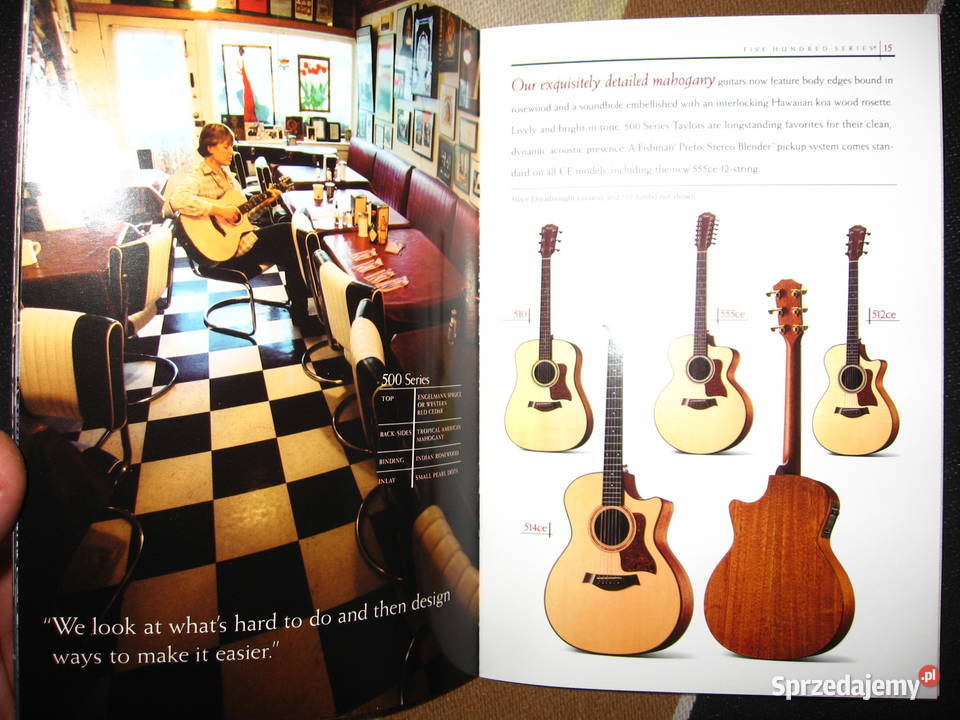 Taylor 20012002 mały katalog gitar pomorskie Kępice