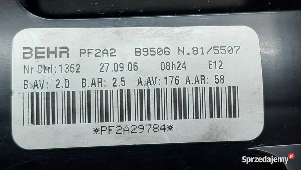WENTYLATOR DMUCHAWA PEUGEOT 307 CITROEN C4 dostawcze dolnośląskie
