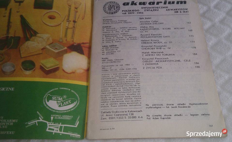 Akwarium 1984 6 84 Książka Czeladź