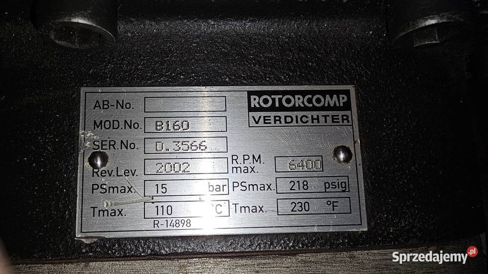 STOPIEŃ ŚRUBOWY B 250 FIRMY ROTORCOMP DO małopolskie Kraków
