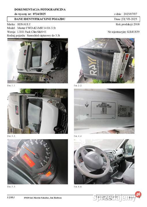 Samochód ciężarowy Renault Master śląskie Katowice