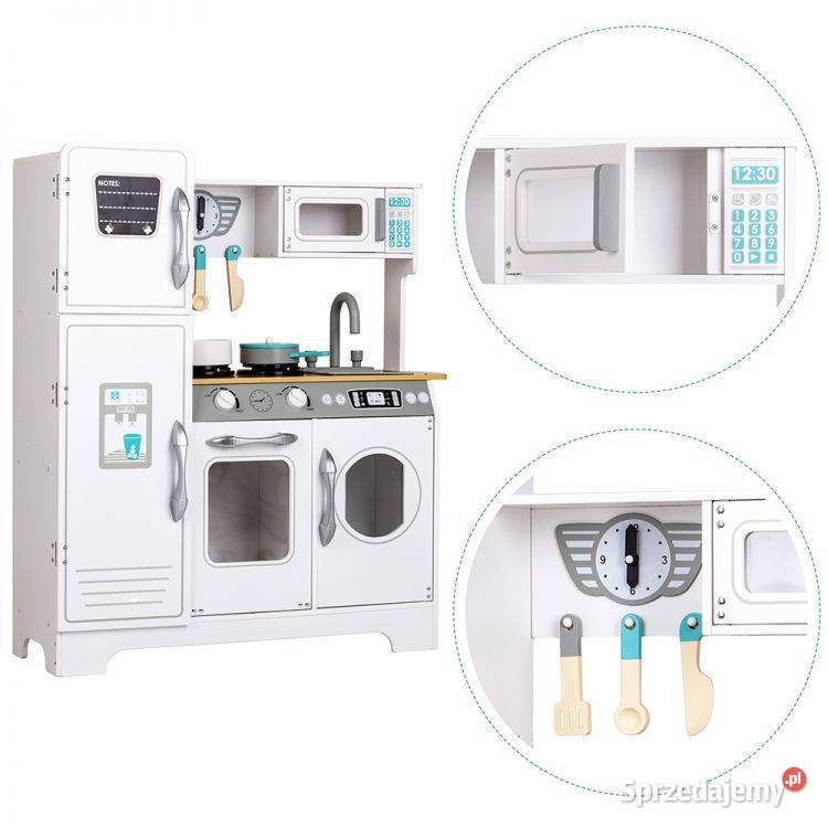 Drewniana kuchnia XXL z pralką dzieci Ecotoys podlaskie Bielsk Podlaski