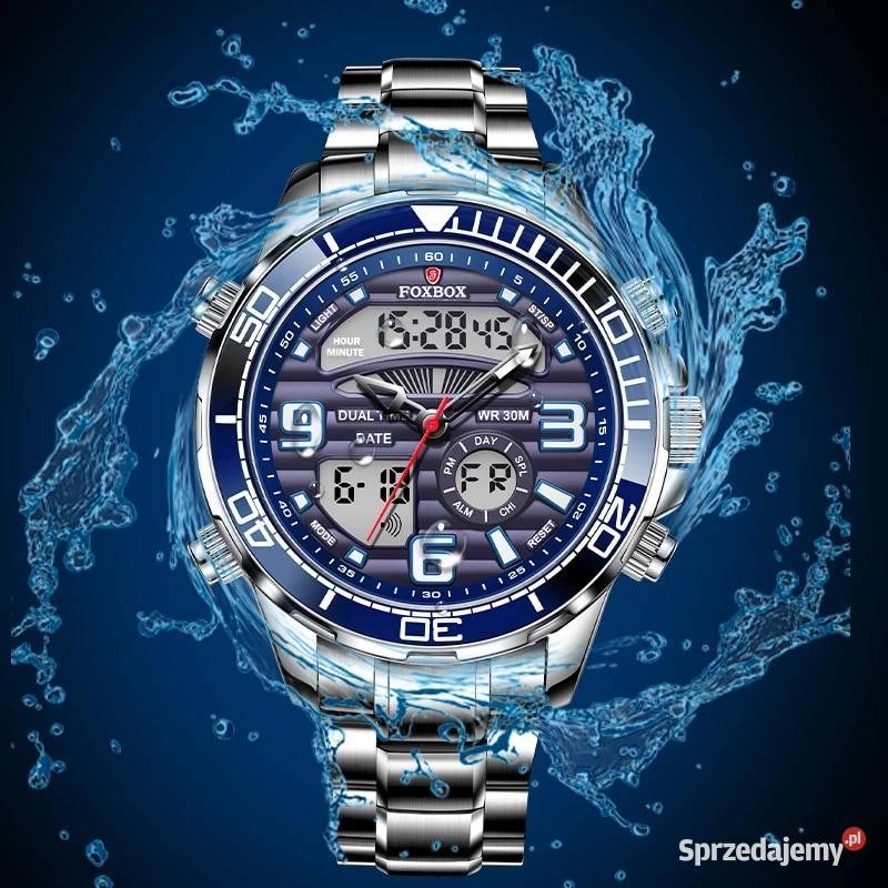 Zegarek męski sportowy cyfrowy alarm datownik