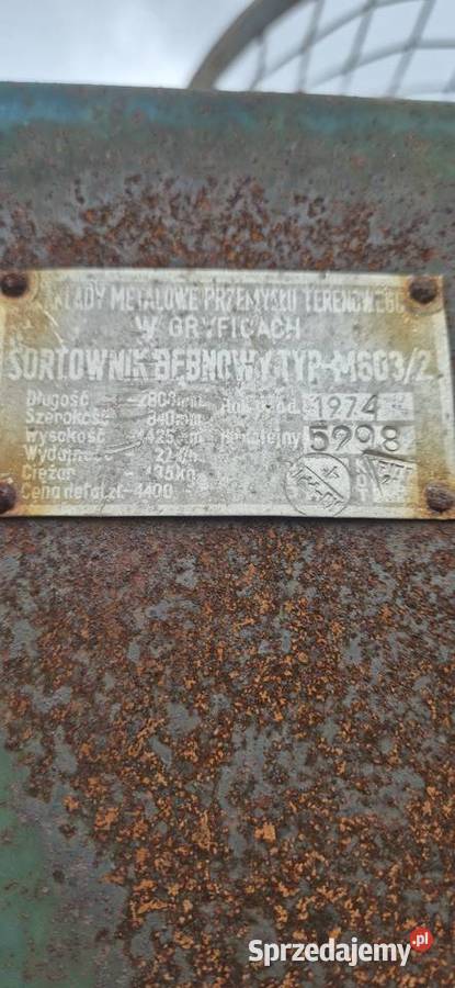 Sortownik bębnowy do ziemniaków i warzyw ręczny dolnośląskie Smolne