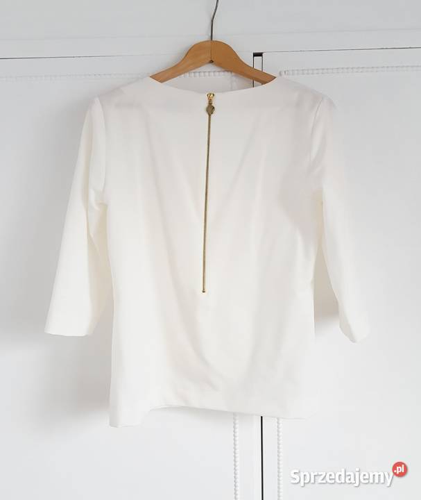 Biała bluzka prosta Figl S 36 zamek biel Szczecin