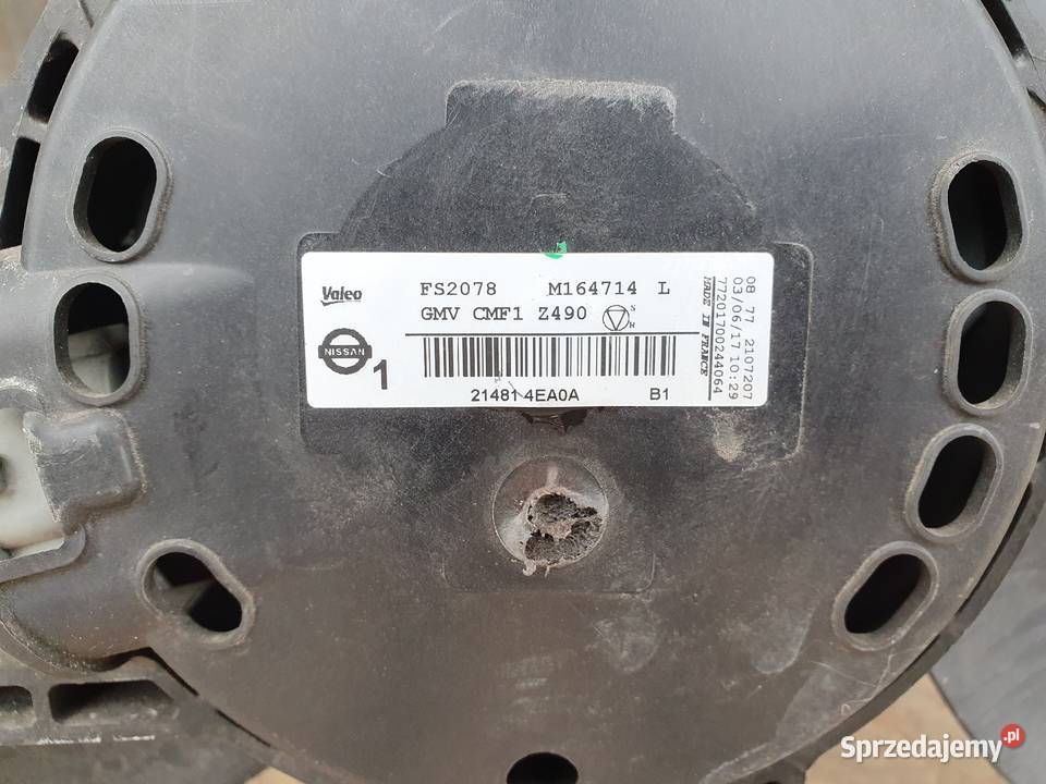 NISSAN QASHQAI XTRAIL WENTYLATOR CHŁODNICY Międzychód