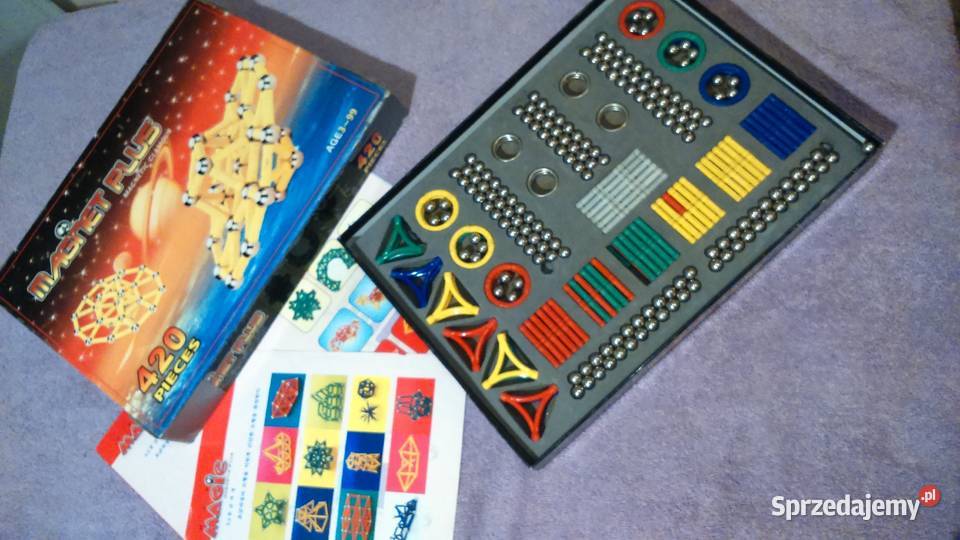 Klocki magnetyczne Magnet Plus 420 elementów Tuszkowo
