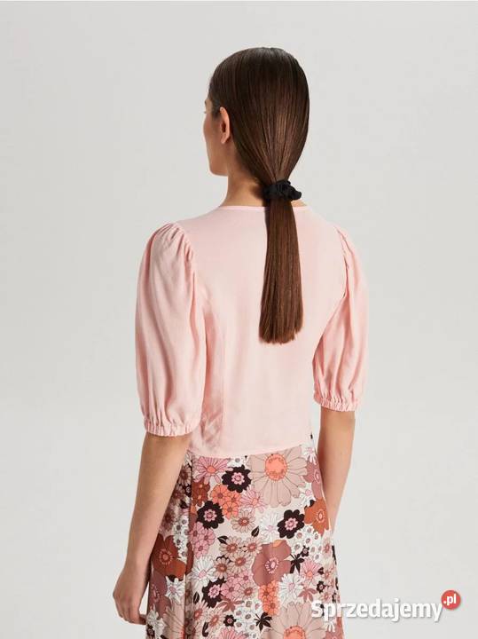 Nowa bluzka Cropp M 38 wiskoza crop top koszula różowy Szczecin