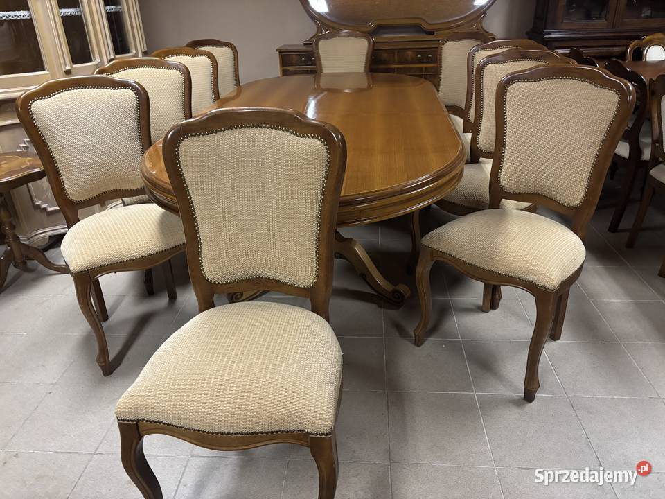 Włoski Stylowy Zestaw Stół 10 Krzeseł Meble Gorzów Wielkopolski sprzedam