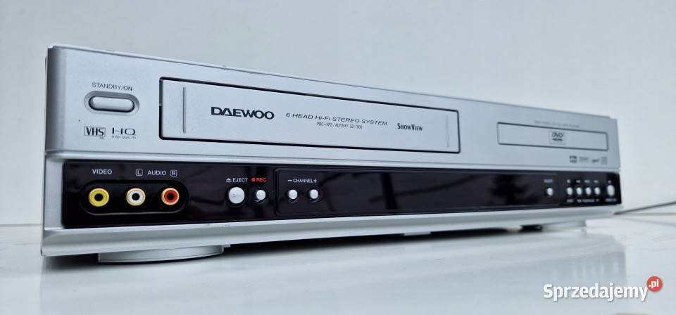 Video VHS DVD kombo Daewoo SD7500 6 head stereo Międzychód