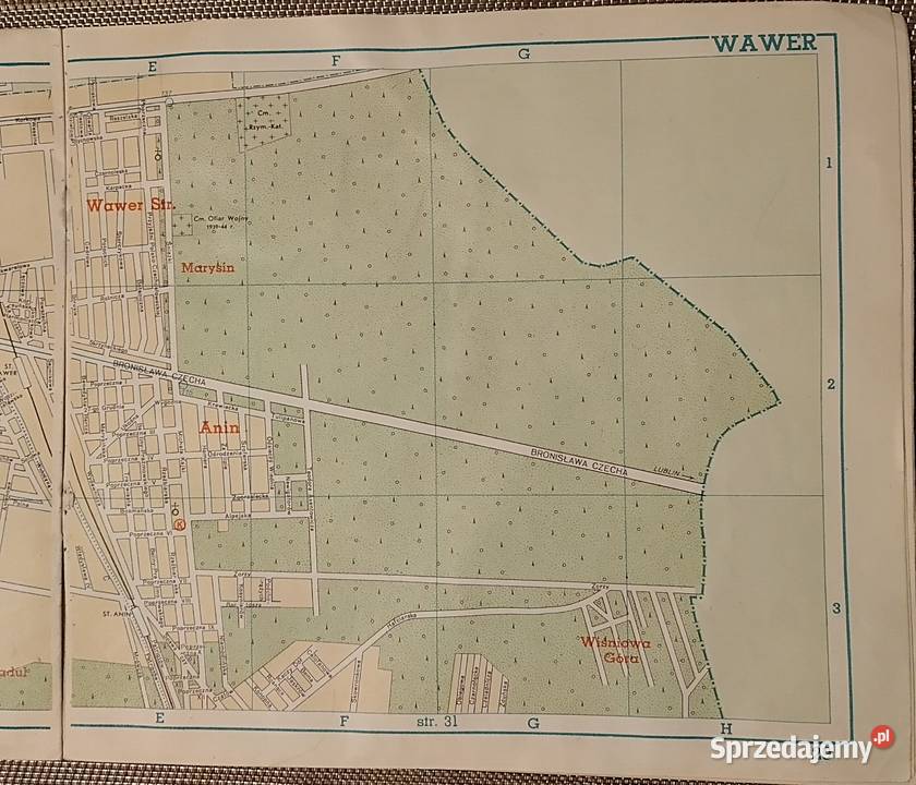 plan Warszawy 1959 r Bukowno sprzedam
