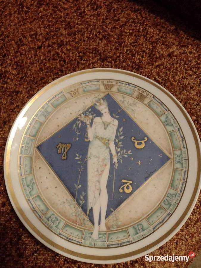 Talerz ozdobny Rosenthal znak Zodiaku Panna Toruń