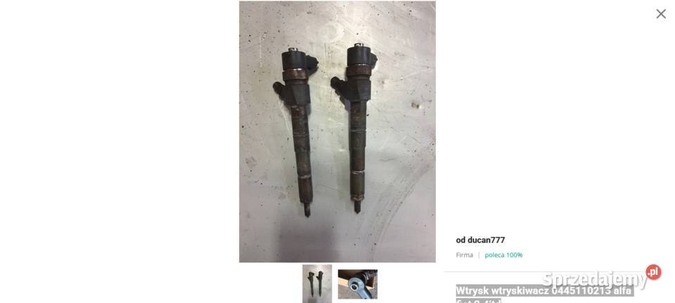 Wtrysk wtryskiwacz 0445110213 alfa fiat 24jtd sprzedam