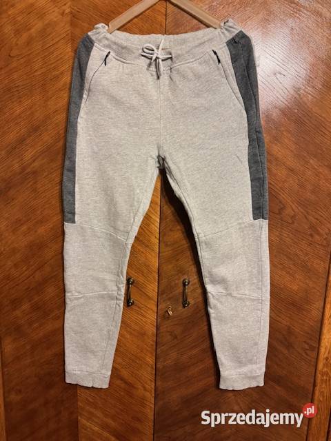 Spodnie męskie sportowe 3232 joggery szare