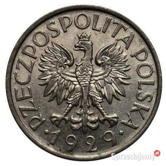jeden złoty 1929 Numizmatyka Warszawa