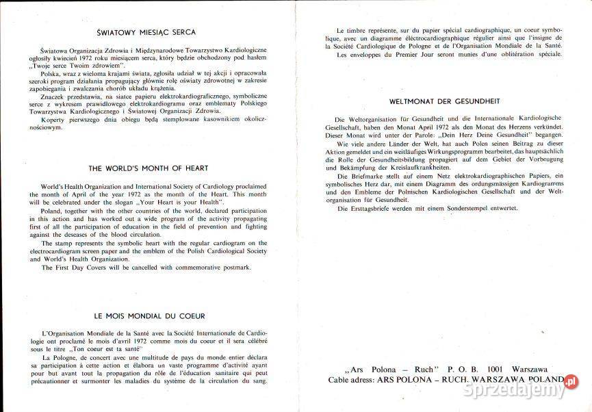 Kart Promocyjna zn Fi 2001 1972 Gliwice