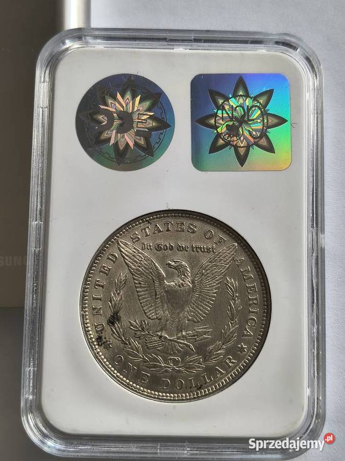 USA 1 dolar 1879 srebro Ag 900 grading