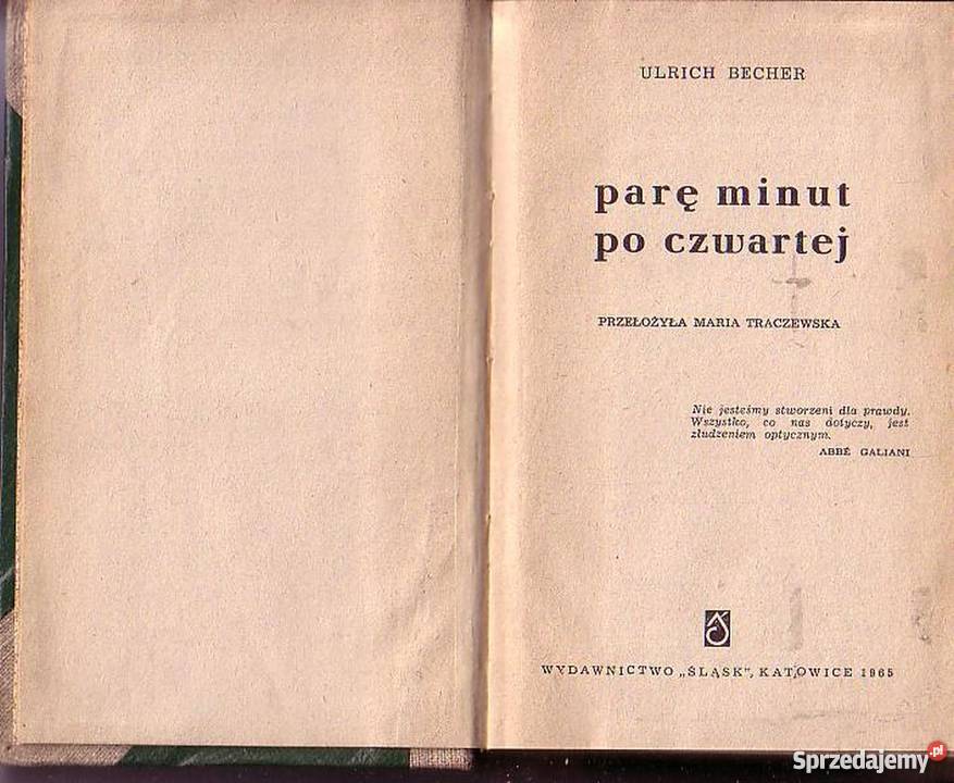 0474 PARĘ MINUT CZWARTEJ URLICH BECHER Czyrna