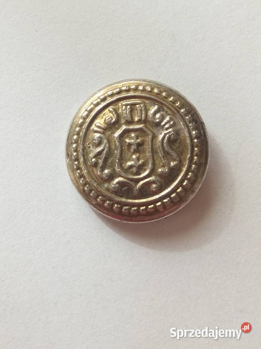 Guzik na nóżce z herbem Dąbrowa Górnicza