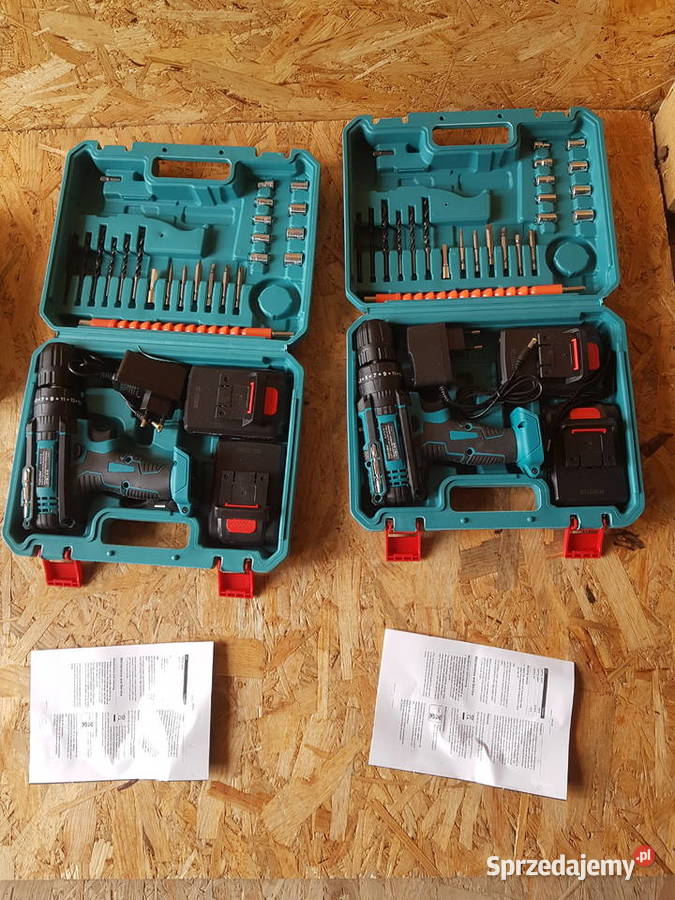 Wkrętarka AKUMULATOROWA Wiertarka UDAR 2x 2Ah Narzędzia wielkopolskie Głogowa
