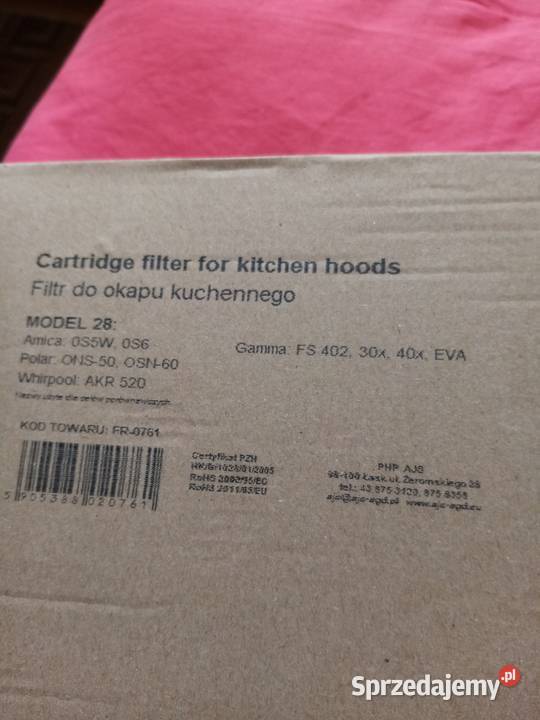 Filtr do okapu kuchennego Amica