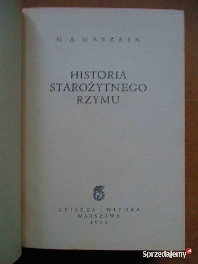 Historia starożytnego RzymuMaszkin Łódź