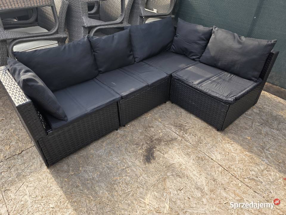 Narożnik do ogrodu vida black meble ogrodowe Ławy i ławki Wschowa